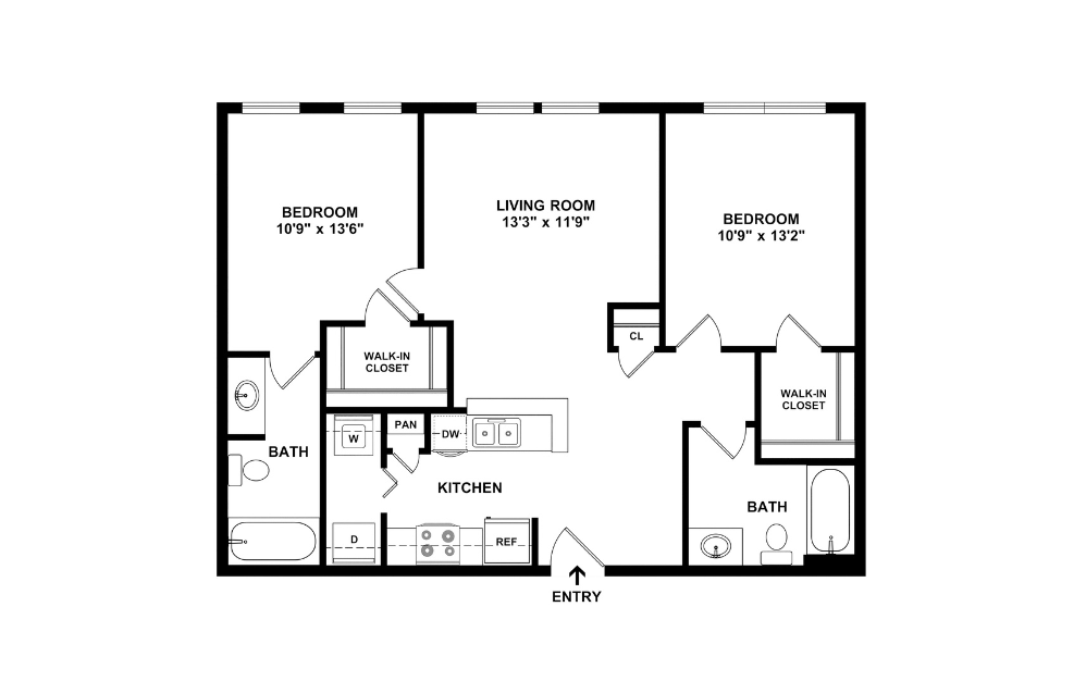 2D Flat Floorplan - B1