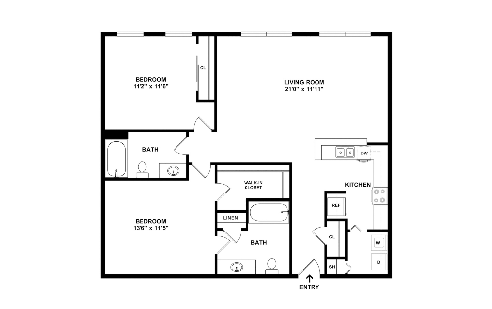 2D Flat Floorplan - B3