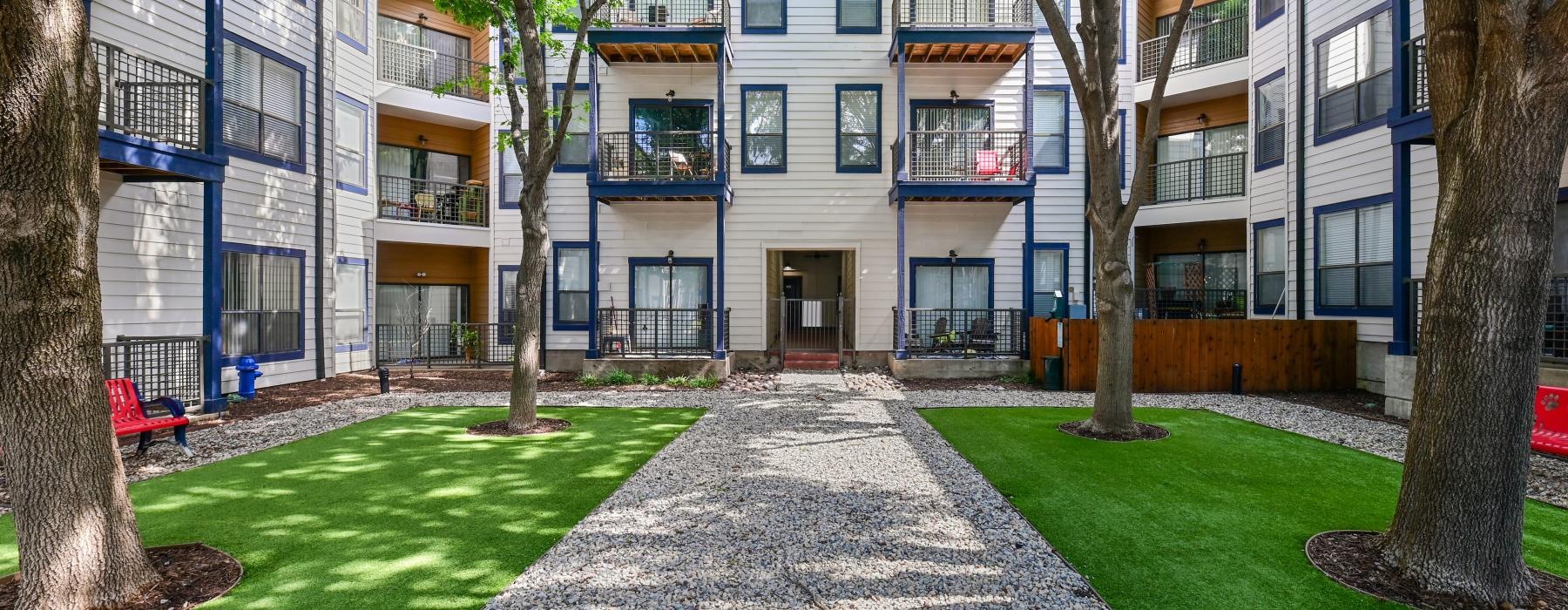 a path between buildings