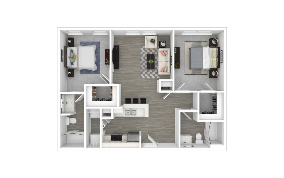 3D Furnished Floorplan - B1