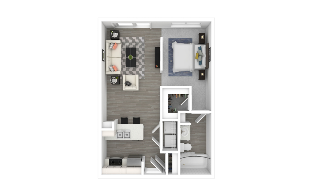 3D Furnished Floorplan - Flex