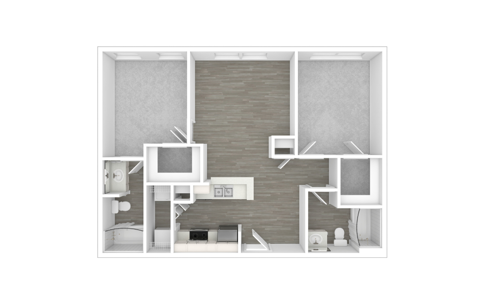 3D Unfurnished Floorplan - B1