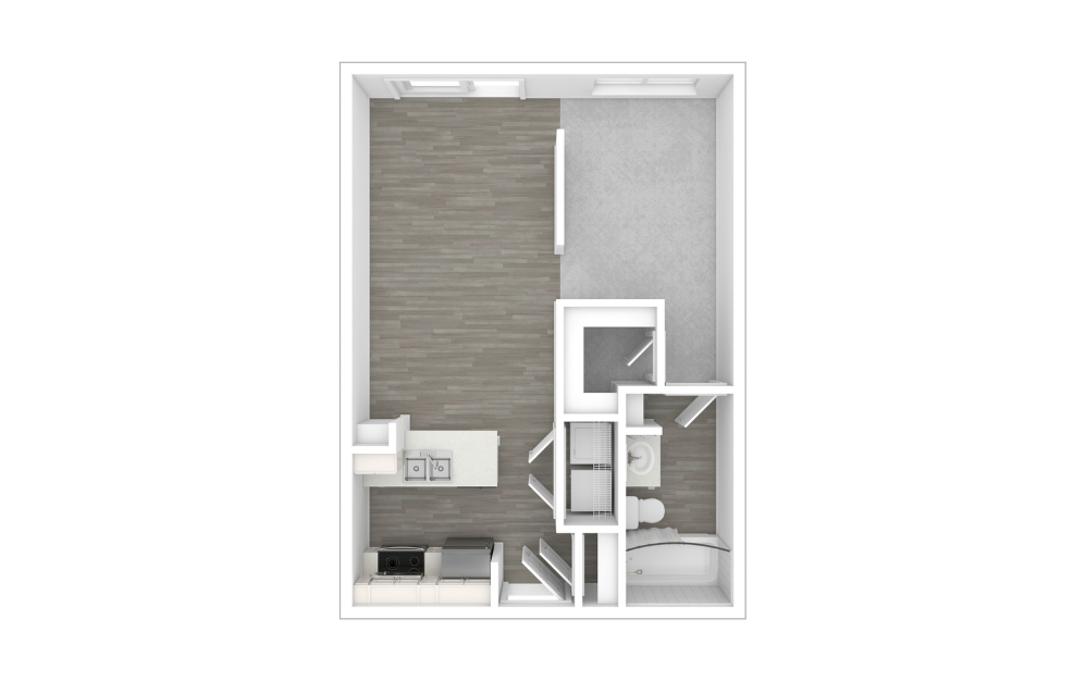 3D Unfurnished Floorplan -  Flex